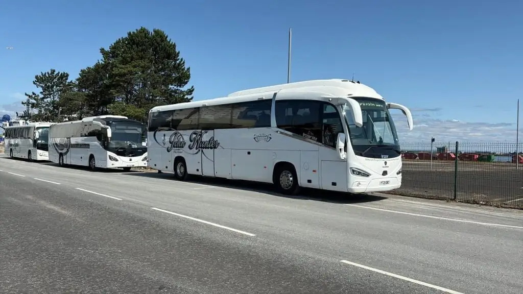 Hunters Executive Coaches at the Royal Yacht Britannia, Leith, Edinburgh