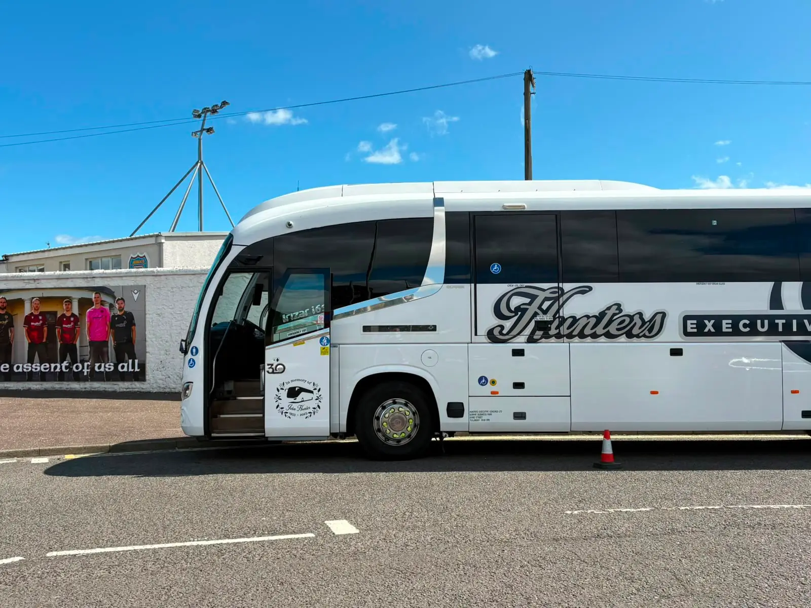 Hunters Executive Coaches at Arbroath FC with Stirling Albion