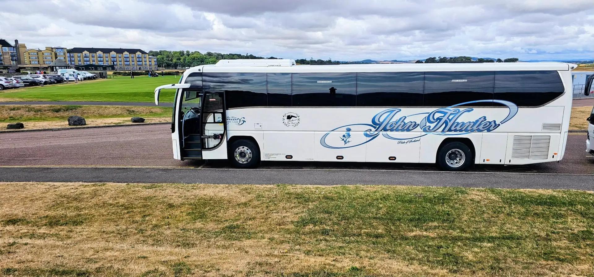 Hunters Executive Coaches at the St Andrews Highland Games